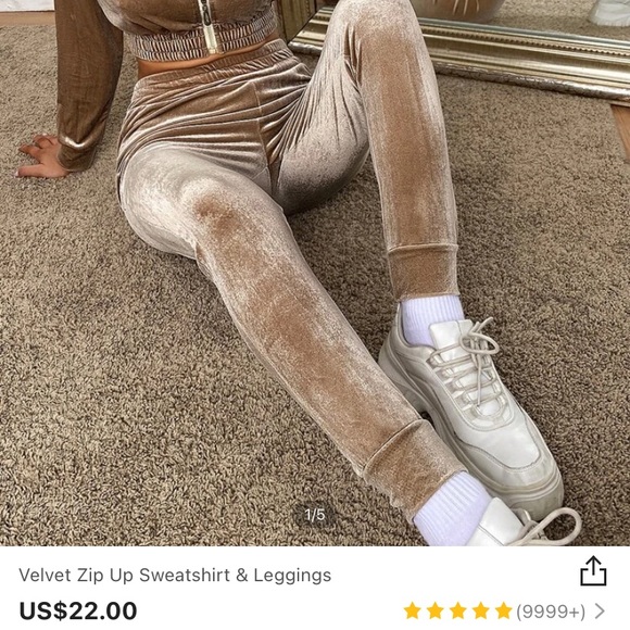 SHEIN velvet set - Picture 2 of 2